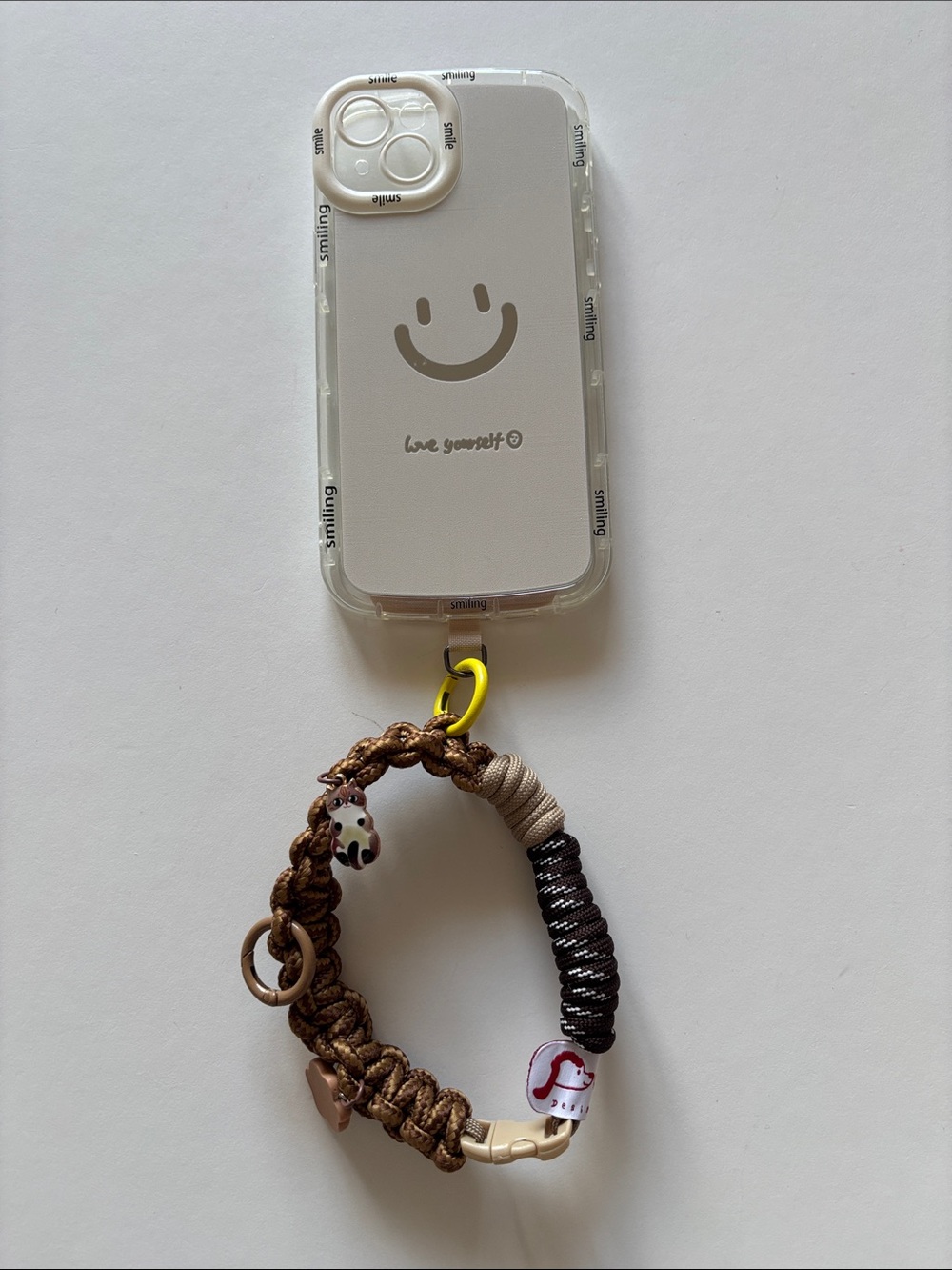 Unisex Stylish Hand-Braided Phone Lanyard with Cat Charm